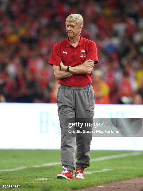 Arsenal manager Arseen Wenger during the pre season friendly between Arsenal and Chelsea at the Birds Nest on July 22, 2017 in Beijing, .