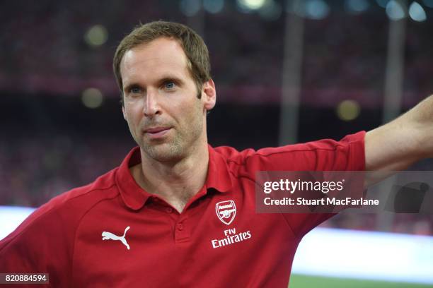 Petr Cech of Arsenal before the pre season friendly between Arsenal and Chelsea at the Birds Nest on July 22, 2017 in Beijing, .