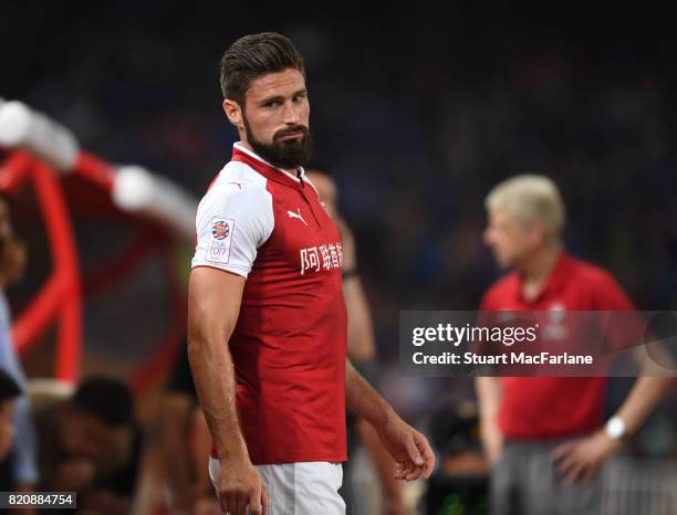 Olivier Giroud of Arsenal during the pre season friendly between Arsenal and Chelsea at the Birds Nest on July 22, 2017 in Beijing, .