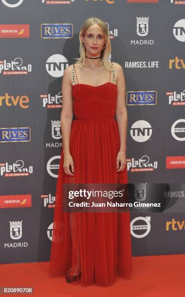 Actress Ingrid Garcia Jonsson attends the 'Platino Awards 2017' photocall at La Caja Magica on July 22, 2017 in Madrid, Spain.