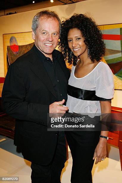 Chef Wolfgang Puck and wife Gelila Assefa attend the Opening Night Preview Party for the Los Angeles Antiques Show on April 23, 2008 in Santa Monica,...