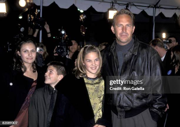 Kevin Costner with children Annie, Joe and Lily