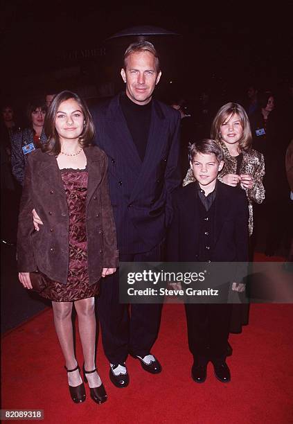 Kevin Costner & Kids Lily, Annie, & Joe