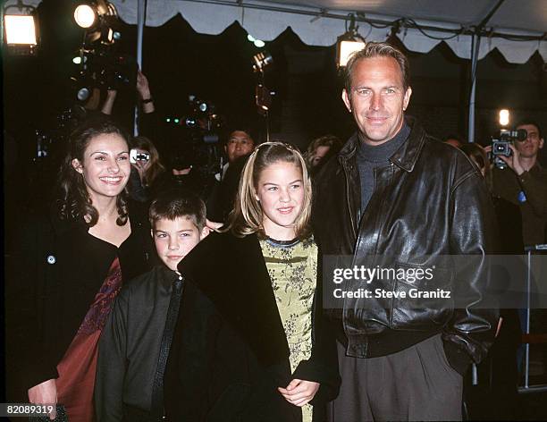 Kevin Costner with children Annie, Joe and Lily