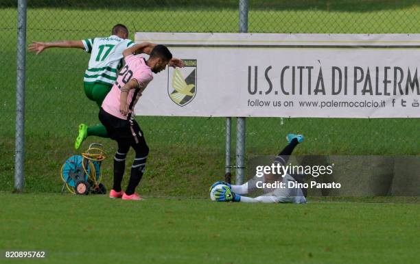 Andrea Fulignati goalkeeper of US Citta di Palermo in action during the Pre-Season Friendly match bewteen US Citta di Palermo and ND Ilirija at Sport...
