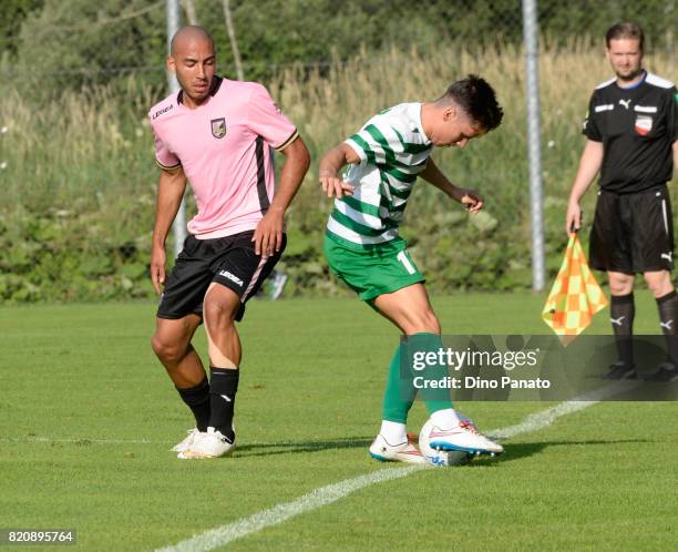 Haitam Aleesami of US Citta di Palermo in action during the Pre-Season Friendly match bewteen US Citta di Palermo and ND Ilirija at Sport Arena on...