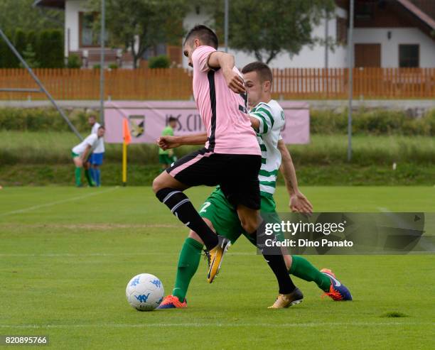 Stefan Silva of US Citta di Palermo in action during the Pre-Season Friendly match bewteen US Citta di Palermo and ND Ilirija at Sport Arena on July...