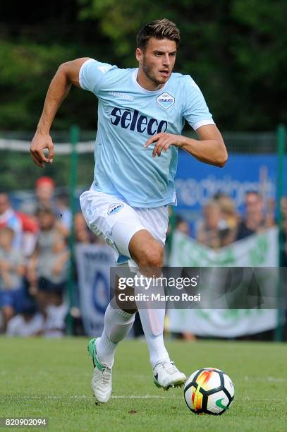 Wesley Hoedt of SS Lazio during the pre-season friendly match between SS Lazio and SPAL on July 22, 2017 in Pieve di Cadore, Italy.
