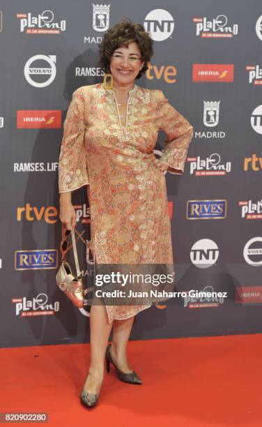 Actress Isabel Ordaz attends the 'Platino Awards 2017' photocall at La Caja Magica on July 22, 2017 in Madrid, Spain.