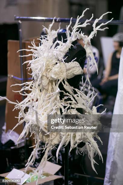 Accessories are seen backstage ahead of the 3D Fashion Presented By Lexus/Voxelworld show during Platform Fashion July 2017 at Areal Boehler on July...