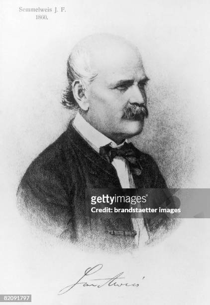 Portrait Ignaz Philipp Semmelweis, Engraving by E, Dopy, 1860 [Portr?t Ignaz Philipp Semmelweis, Stich von E, Dopy, 1860]