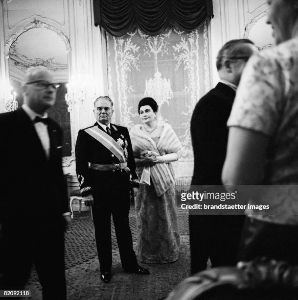 Josip Tito, Yugoslavian President and his wife on state visit, Photography, 1967 [Josip Tito, jugoslawischer Staatspr?sident und seine Ehegattin bei...