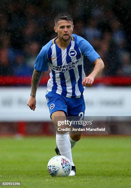 Uwe Hunemeier of Brighton in action during the Pre Season Friendly match between Crawley Town and Brighton & Hove Albion at Broadfield Stadium on...