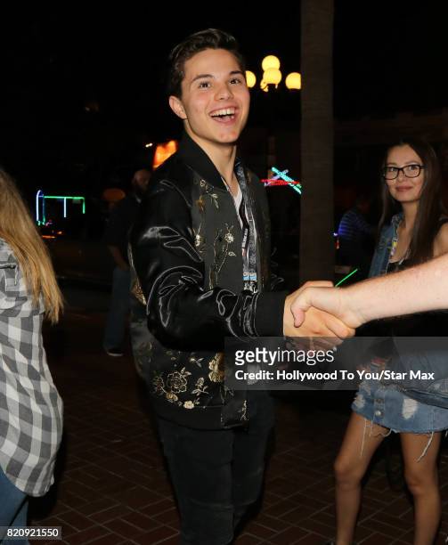 Actor Zach Callison is seen on July 21, 2017 at Comic Con in San Diego, CA.