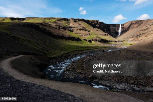 hengifoss waterfall, egilsstadir, iceland - tertiär bildbanksfoton och bilder