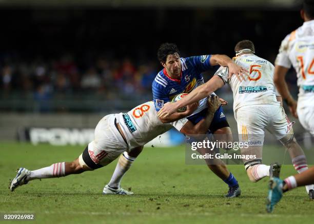 Viljoen of the Stormersduring the Super Rugby Quarter final between DHL Stormers and Chiefs at DHL Newlands on July 22, 2017 in Cape Town, South...