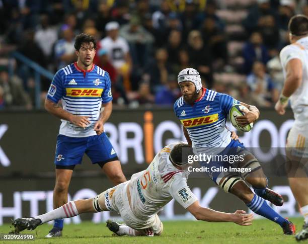 Nizaam Carr of the Stormers during the Super Rugby Quarter final between DHL Stormers and Chiefs at DHL Newlands on July 22, 2017 in Cape Town, South...