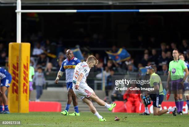 Damian McKenzie of Chiefs during the Super Rugby Quarter final between DHL Stormers and Chiefs at DHL Newlands on July 22, 2017 in Cape Town, South...