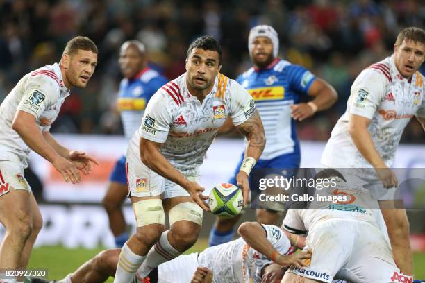 Liam Messam of Chiefs during the Super Rugby Quarter final between DHL Stormers and Chiefs at DHL Newlands on July 22, 2017 in Cape Town, South...