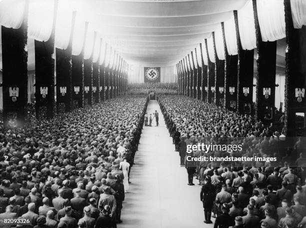 Nuremberg Rally , Nuremberg, Photograph, 1934 [Reichsparteitag der NSDAP unter dem Motto "Einheit und St?rke", Luitpoldhalle, N?rnberg, Photographie,...