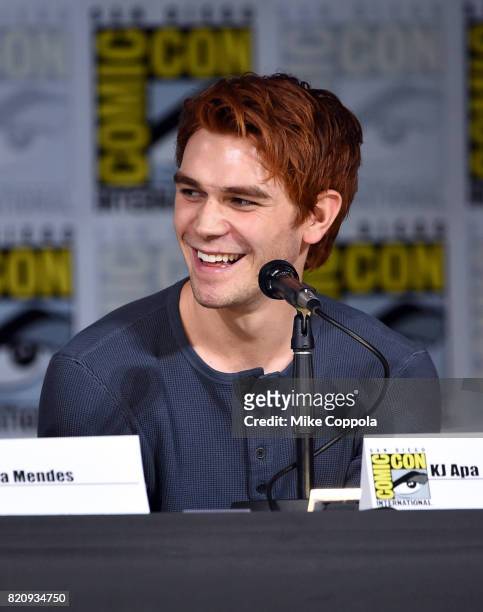 Apa attends "Riverdale" special video presentation and Q+A during Comic-Con International 2017 at San Diego Convention Center on July 22, 2017 in San...