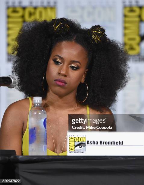 Actor Asha Bromfield attends "Riverdale" special video presentation and Q+A during Comic-Con International 2017 at San Diego Convention Center on...