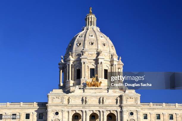 state of minnesota capitol building in st.paul, minnesota, usa - capital cities stock pictures, royalty-free photos & images