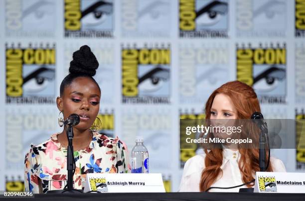 Ashleigh Murray and Madelaine Petsch attend "Riverdale" special video presentation and Q+A during Comic-Con International 2017 at San Diego...