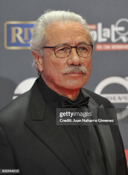 Actor Edward James Olmos attends the 'Platino Awards 2017' photocall at La Caja Magica on July 22, 2017 in Madrid, Spain.