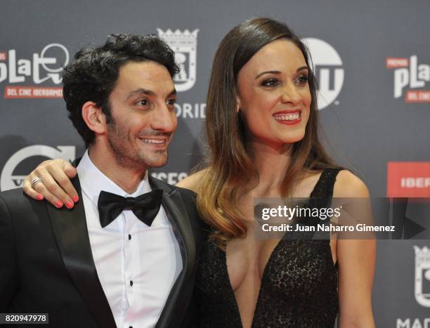 Juan Minujin and Martina Gusman attend the 'Platino Awards 2017' photocall at La Caja Magica on July 22, 2017 in Madrid, Spain.