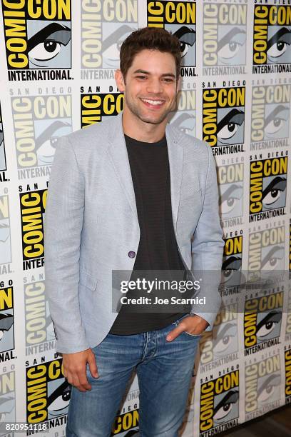 Jeremy Jordan arrives at the "Supergirl" press line at Comic-Con International 2017 on July 22, 2017 in San Diego, California.