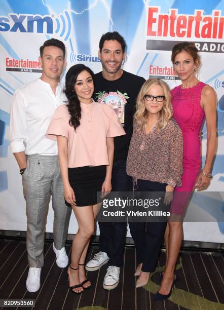 Kevin Alejandro, Aimee Garcia, Tom Ellis, Rachael Harris and Tricia Helfer attend SiriusXM's Entertainment Weekly Radio Channel Broadcasts From Comic...