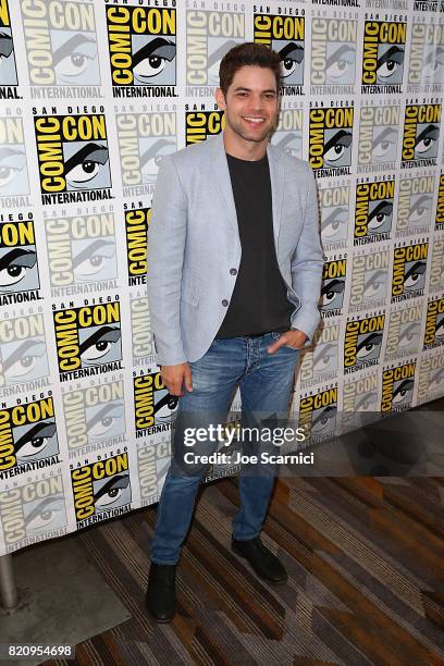 Jeremy Jordan arrives at the "Supergirl" press line at Comic-Con International 2017 on July 22, 2017 in San Diego, California.