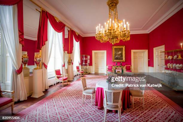The receiving room in Palace Noordeinde on July 22, 2017 in The Hague, Netherlands. Palace Noordeinde is the office of King Willem-Alexander and...