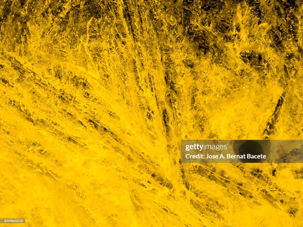 Yellow Ice Texture Full Frame Of The Textures Formed Of A Block Of Cracked Ice Vintage ...
