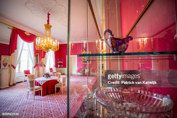 The receiving room in Palace Noordeinde on July 22, 2017 in The Hague, Netherlands. Palace Noordeinde is the office of King Willem-Alexander and...