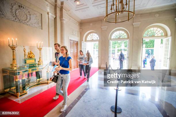 Public visit the summer opening of Noordeinde Palace on July 22, 2017 in The Hague, Netherlands. Palace Noordeinde is the office of King...