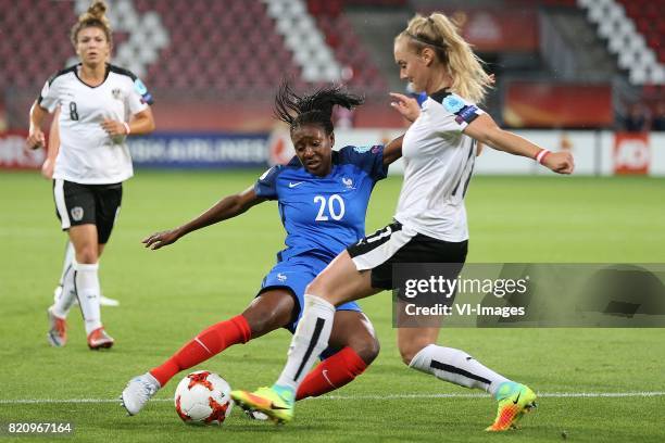 Kadidiatou Diani of France women, Viktoria Schnaderbeck of Austria women during the UEFA WEURO 2017 Group C group stage match between France and...