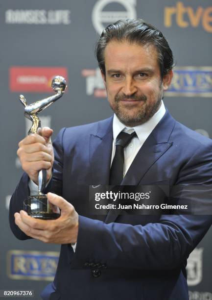 Lorenzo Vigas attends the 'Platino Awards 2017' winners photocall at La Caja Magica on July 22, 2017 in Madrid, Spain. He receives the 'Best Opera...