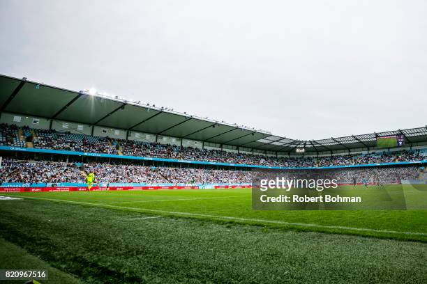 Swedbank arena and crowd during the Allsvenskan match between Malmo FF and Jonkopings Sodra IF at Swedbank Stadion on July 22, 2017 in Malmo, Sweden.