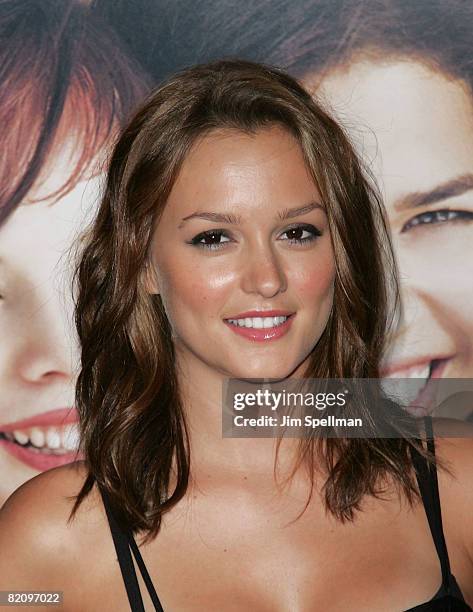 Actress Leighton Meester attends the premiere of "The Sisterhood of the Traveling Pants 2" at the Ziegfeld Theatre on July 28, 2008 in New York City.