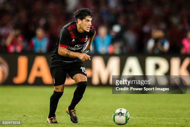 Milan Defender Gustavo Gomez in action during the 2017 International Champions Cup China match between FC Bayern and AC Milan at Universiade Sports...