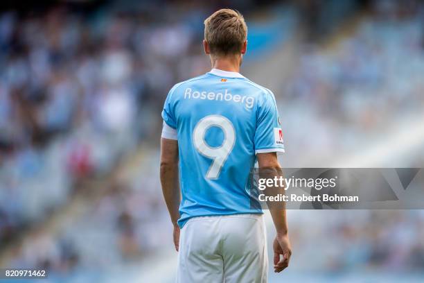 Markus Rosenberg of Malmo FF during the Allsvenskan match between Malmo FF and Jonkopings Sodra IF at Swedbank Stadion on July 22, 2017 in Malmo,...