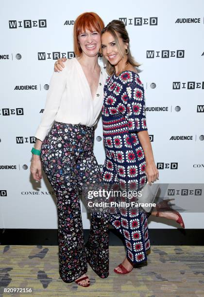 Actor Breeda Wool of 'Mr. Mercedes' and Arielle Kebbel of 'Midnight, Texas' at 2017 WIRED Cafe at Comic Con, presented by AT&T Audience Network on...