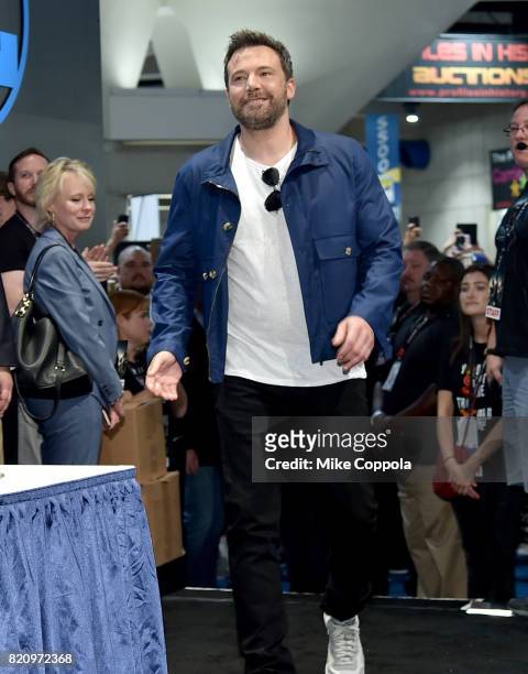 Actor Ben Affleck during the "Justice League" autograph signing at Comic-Con International 2017 at San Diego Convention Center on July 22, 2017 in...