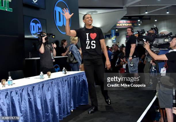 Actor Ray Fisher during the "Justice League" autograph signing at Comic-Con International 2017 at San Diego Convention Center on July 22, 2017 in San...