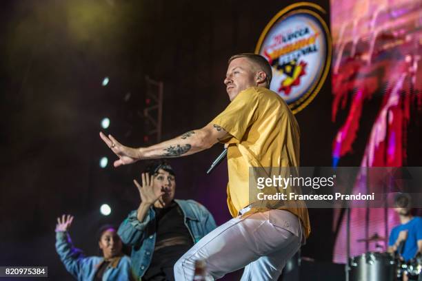 Macklemore & Ryan Lewis performs on stage during Lucca Summer Festival 2017 on July 22, 2017 in Lucca, Italy.