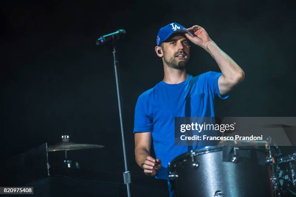 Ryan Lewis of Macklemore & Ryan Lewis performs on stage during Lucca Summer Festival 2017 on July 22, 2017 in Lucca, Italy.