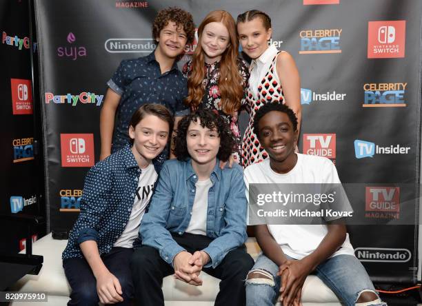 Gaten Matarazzo, Sadie Sink, Millie Bobby Brown, Noah Schnapp, Finn Wolfhard, and Caleb McLaughlin from Netflix's "Stranger Things" stopped by...