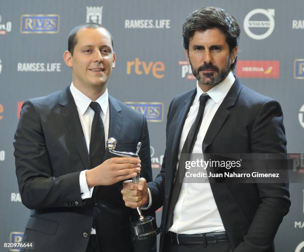 Hernan Zin attends the 'Platino Awards 2017' winners photocall at La Caja Magica on July 22, 2017 in Madrid, Spain. He receives the Best documentary...